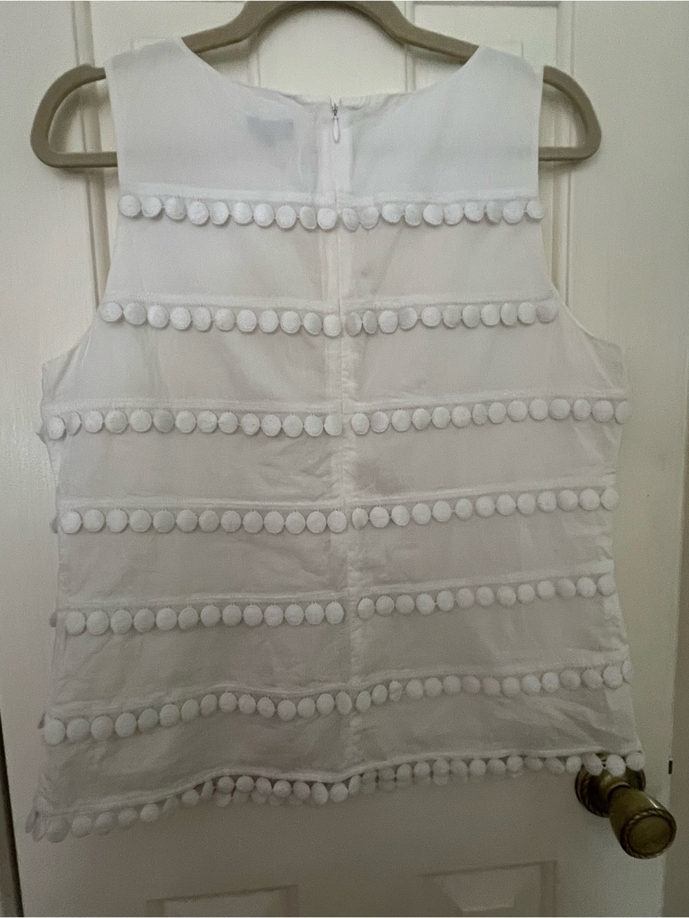 J.Crew White Sleeveless Top - Picture 2 of 3
